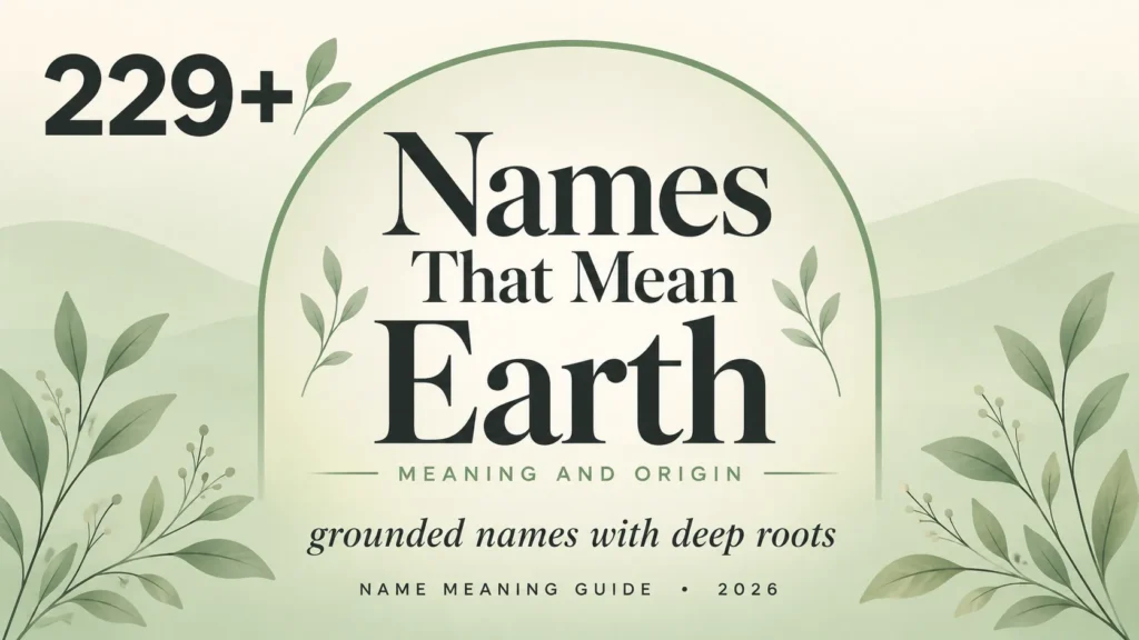Names That Mean Earth