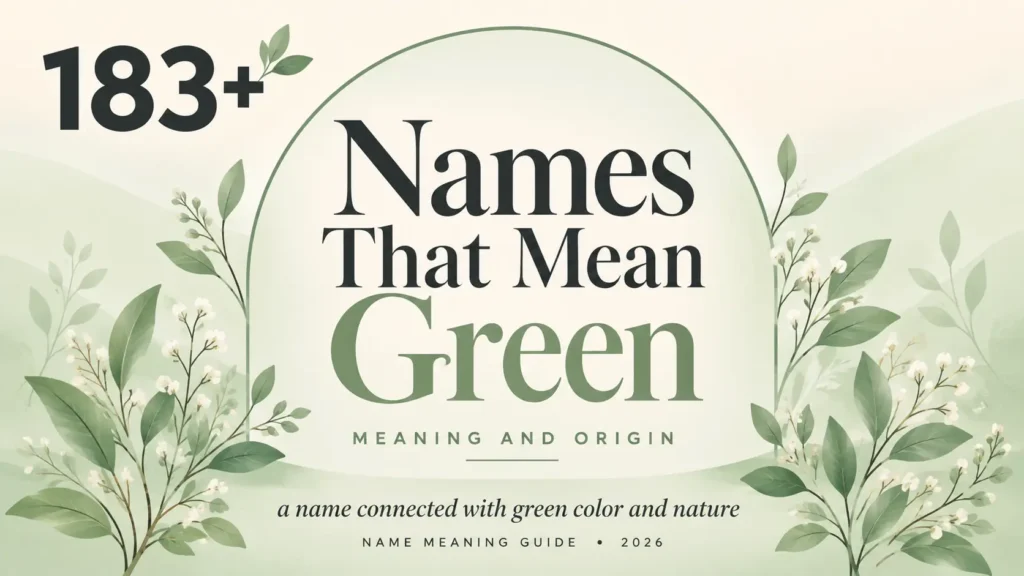 Names That Mean Green
