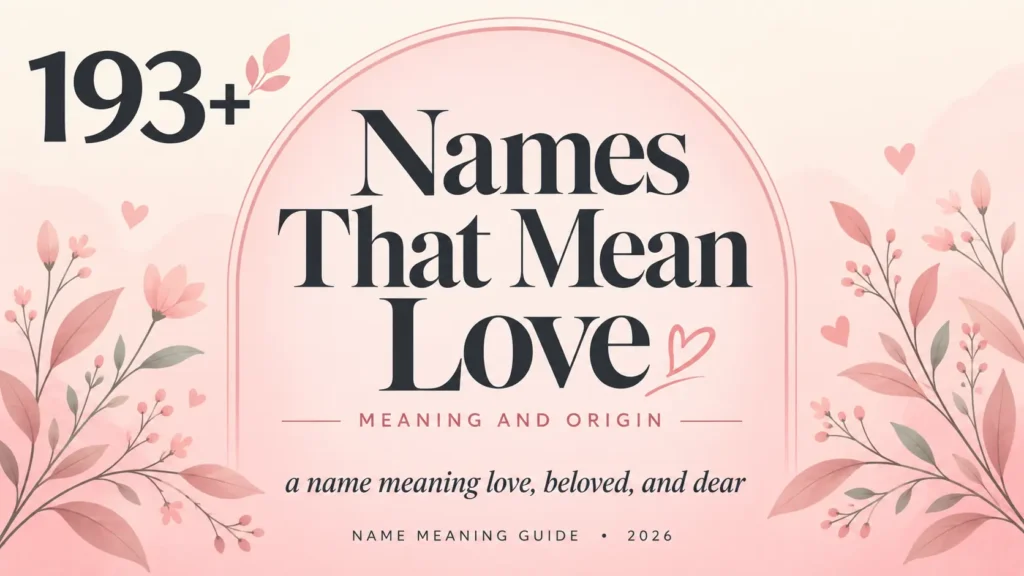 Names That Mean Love