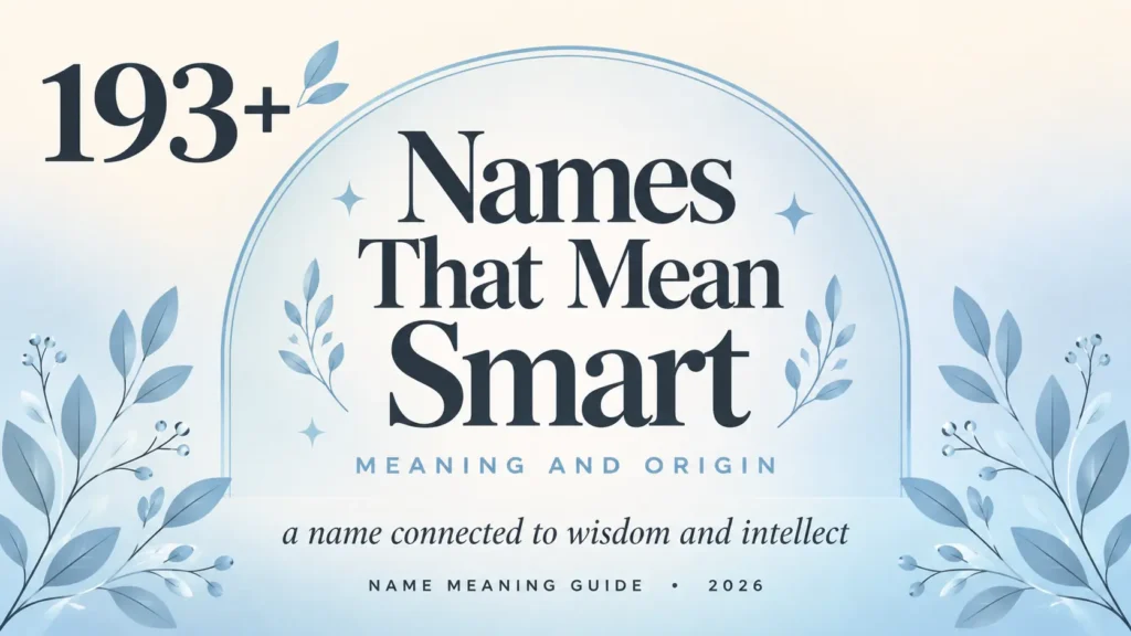 Names That Mean Smart