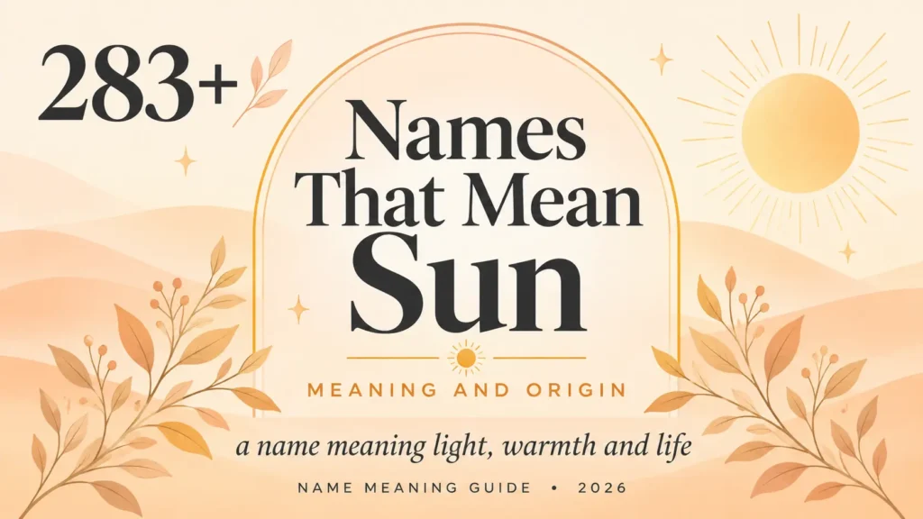 Names That Mean Sun
