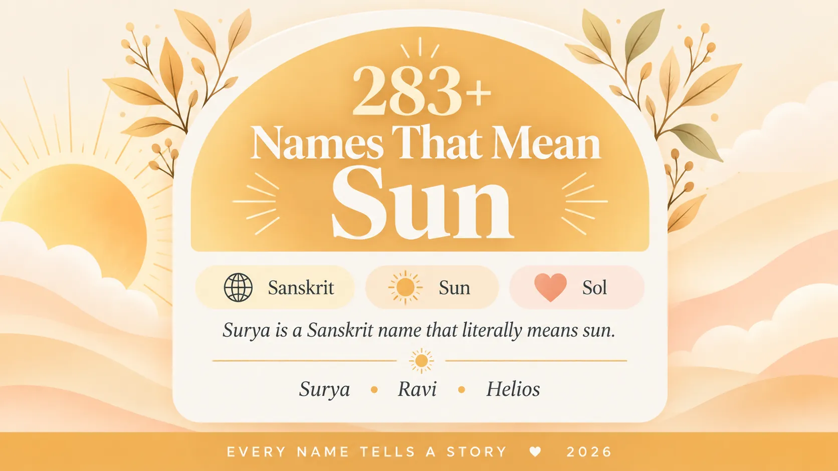 Names That Mean Sun