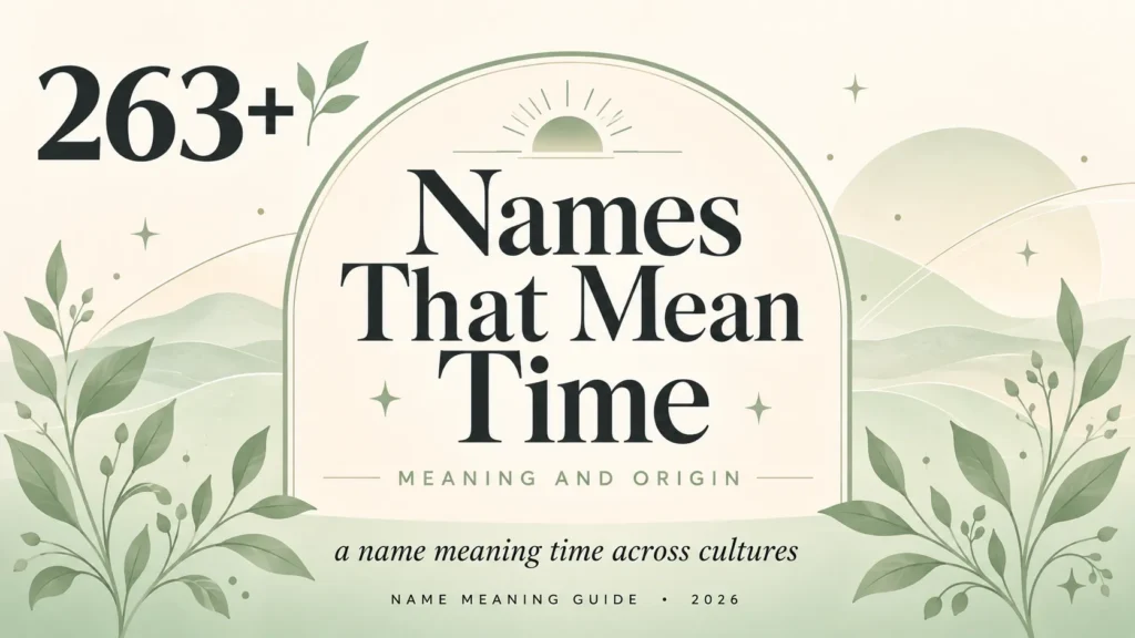 Names That Mean Time